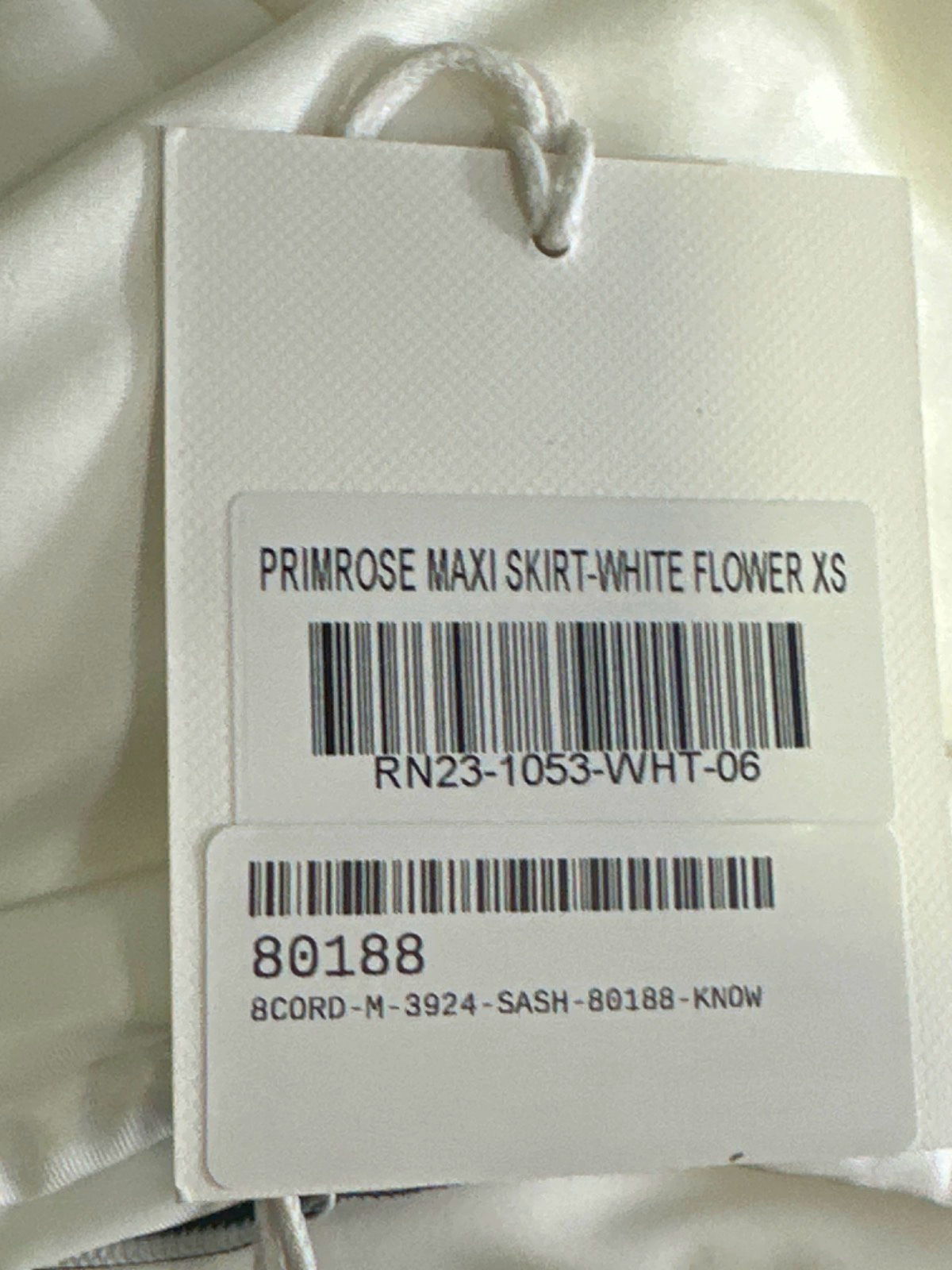 RUNAWAY White Primrose Top and Maxi Skirt XS