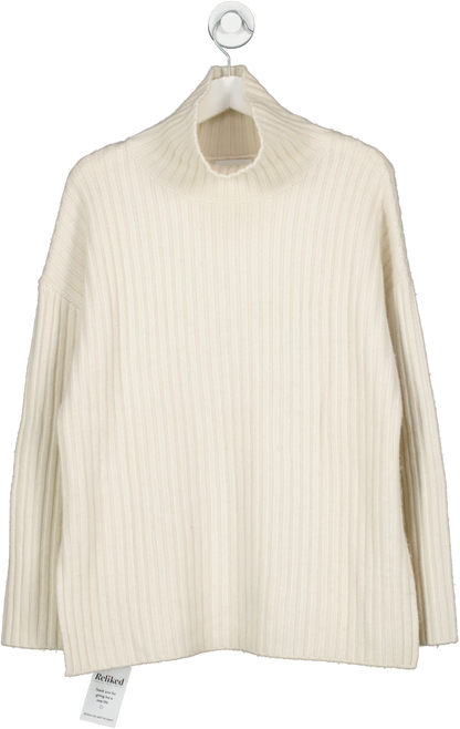 almada label Cream Faie Rib Knit Sweater UK M