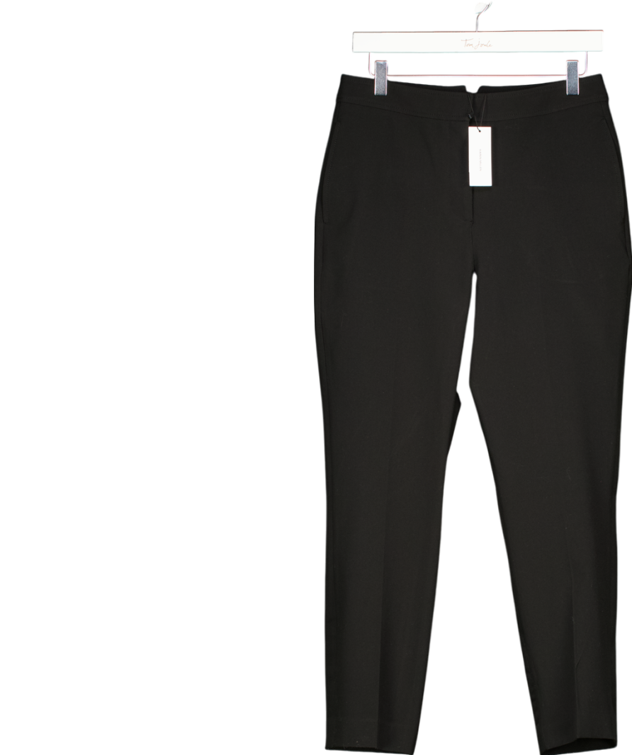 Karen Millen Black Stretch Tailored Straight Leg Trousers UK 10
