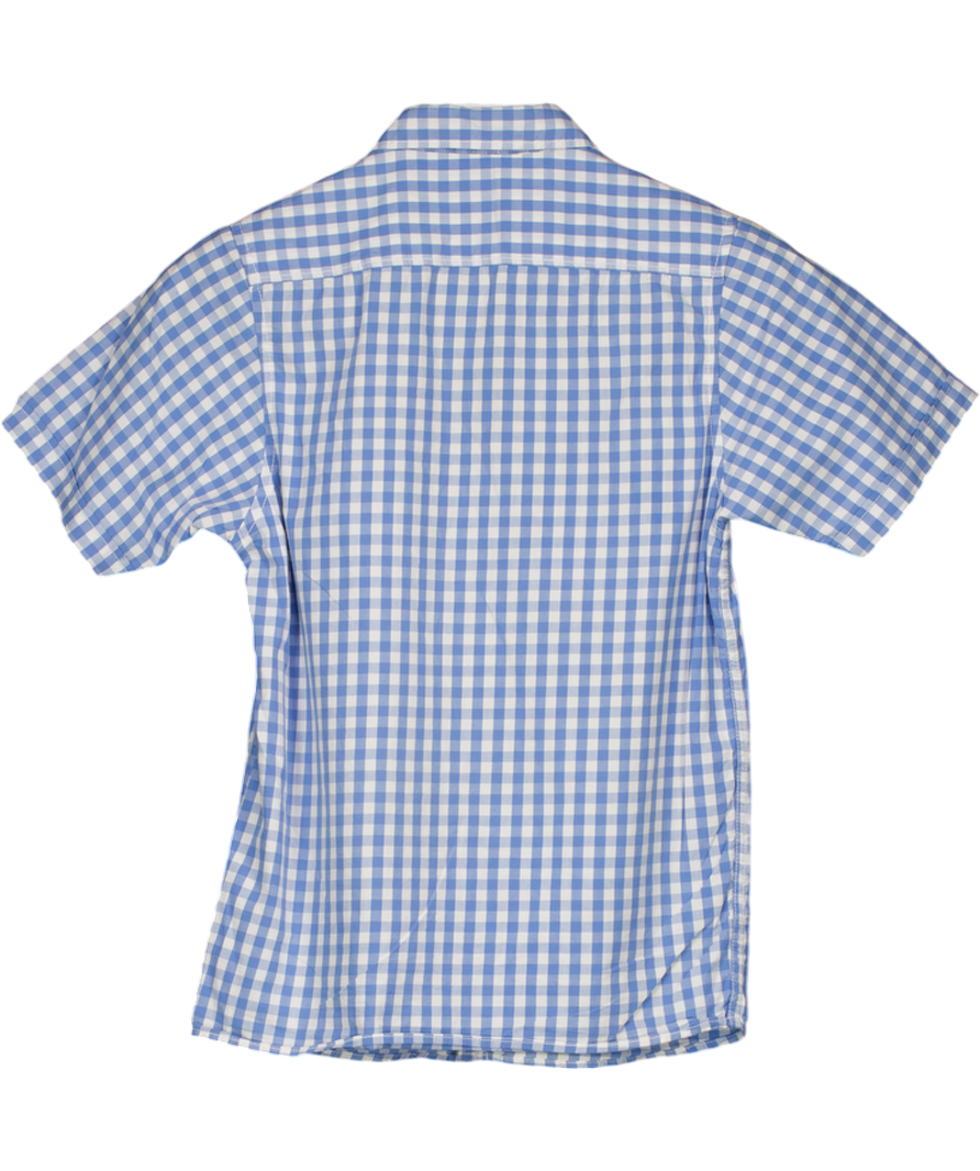 Rebel Blue And White Checked Shirt 11 Years