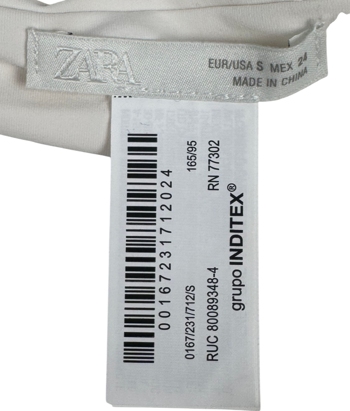 ZARA White Floral Bikini Set UK S