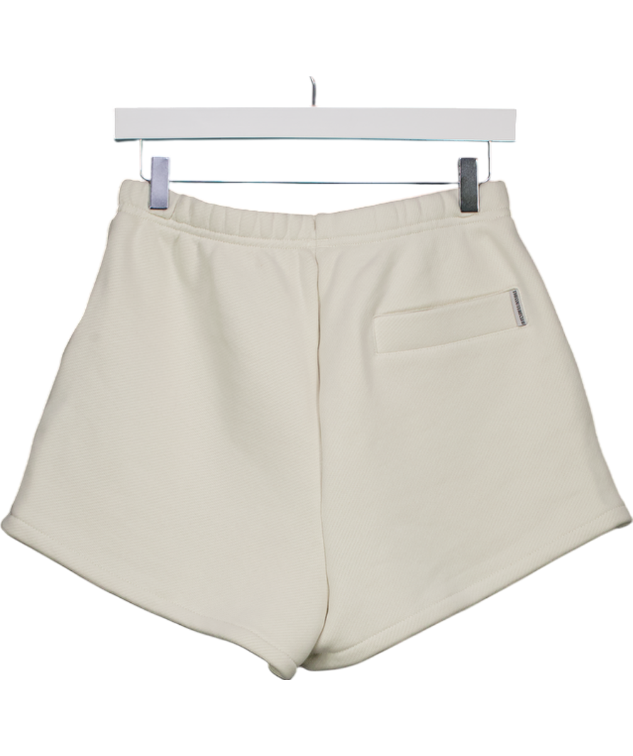 The Couture Club Cream Minimal Emblem Boyfriend Shorts UK 8
