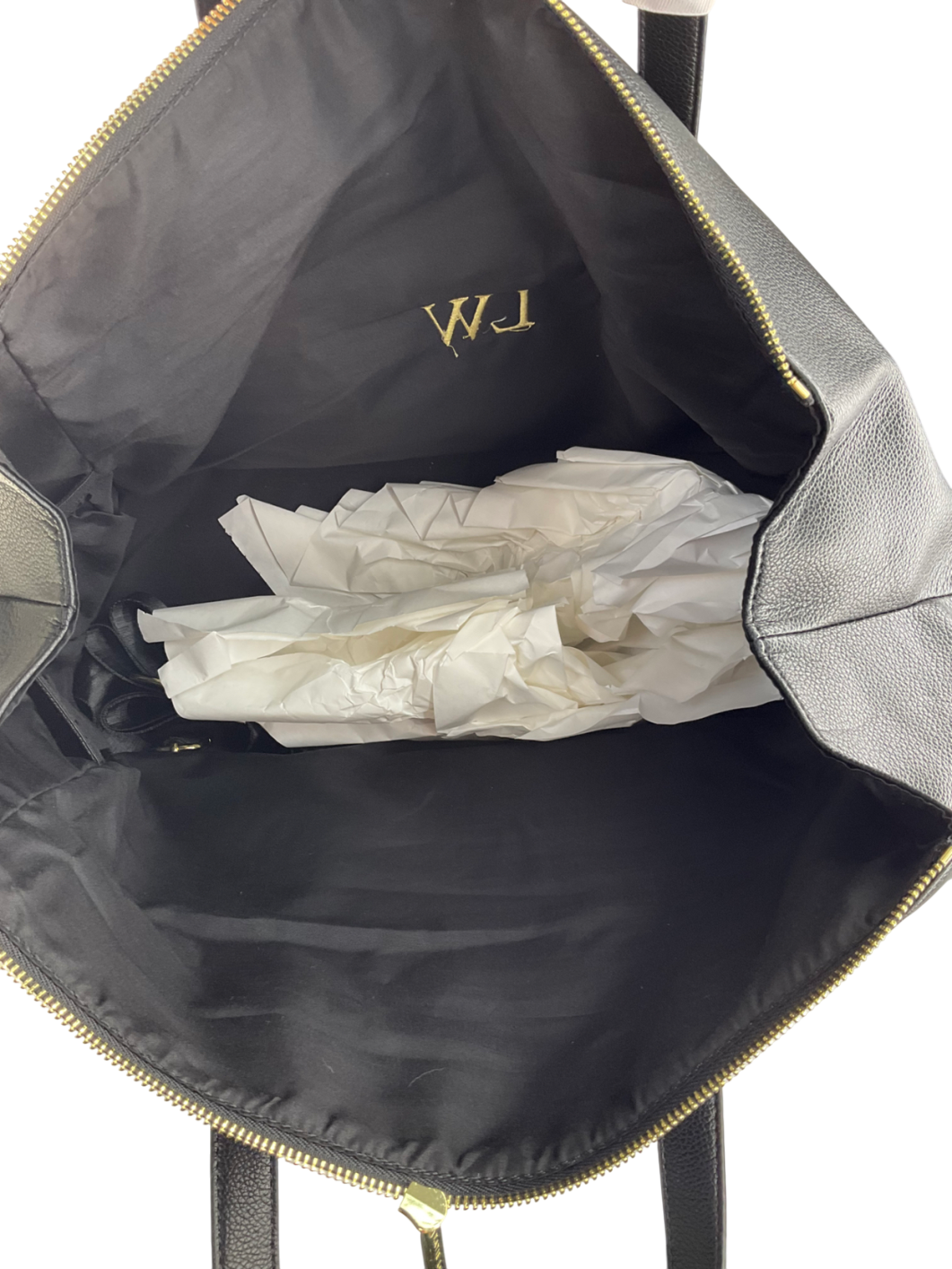 Katie Loxton Black Milan Cabin Personalised "LW" Bag UK L