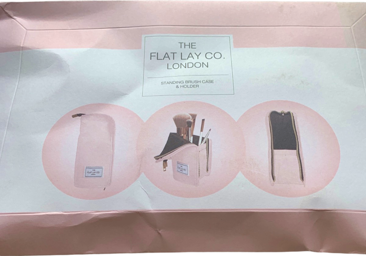 The Flat Lay Company Standing Brush Case & Holder Pink