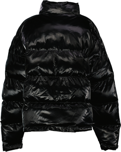 Trapstar Shiny Black Irongate T Puffer Logo zip Jacket UK XXXL