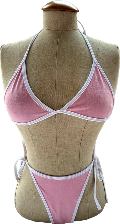 VDM Pink/Blue Reversible Bikini Set Small