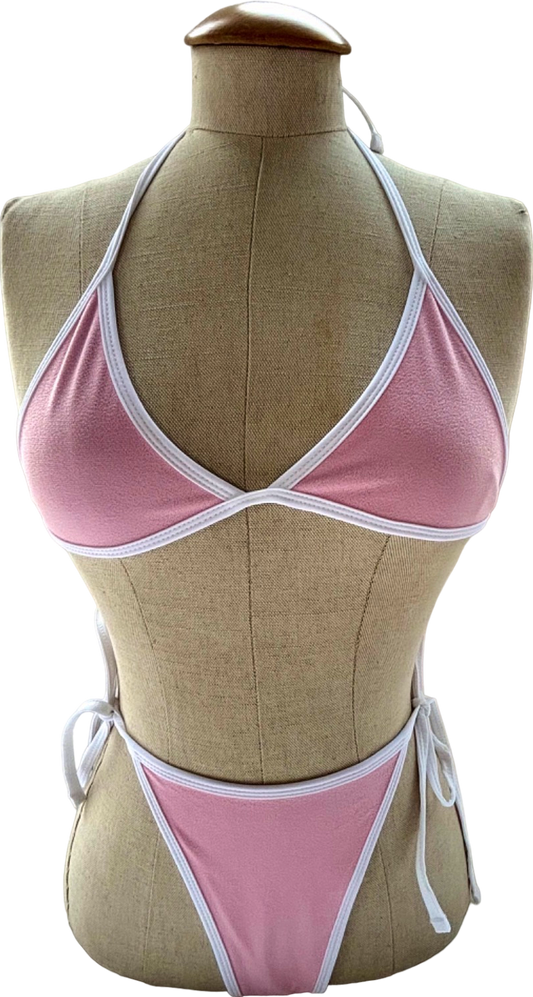 VDM Pink/Blue Reversible Bikini Set Small