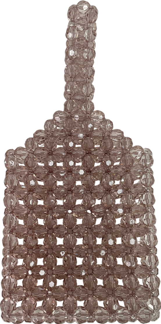 Metallic Beaded Crystal Satchel Bag