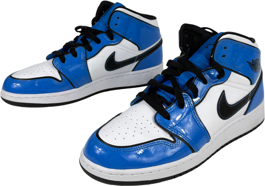 Nike Air Jordan 1 Mid Se Signal Blue Trainers UK 6 EU 39 👠