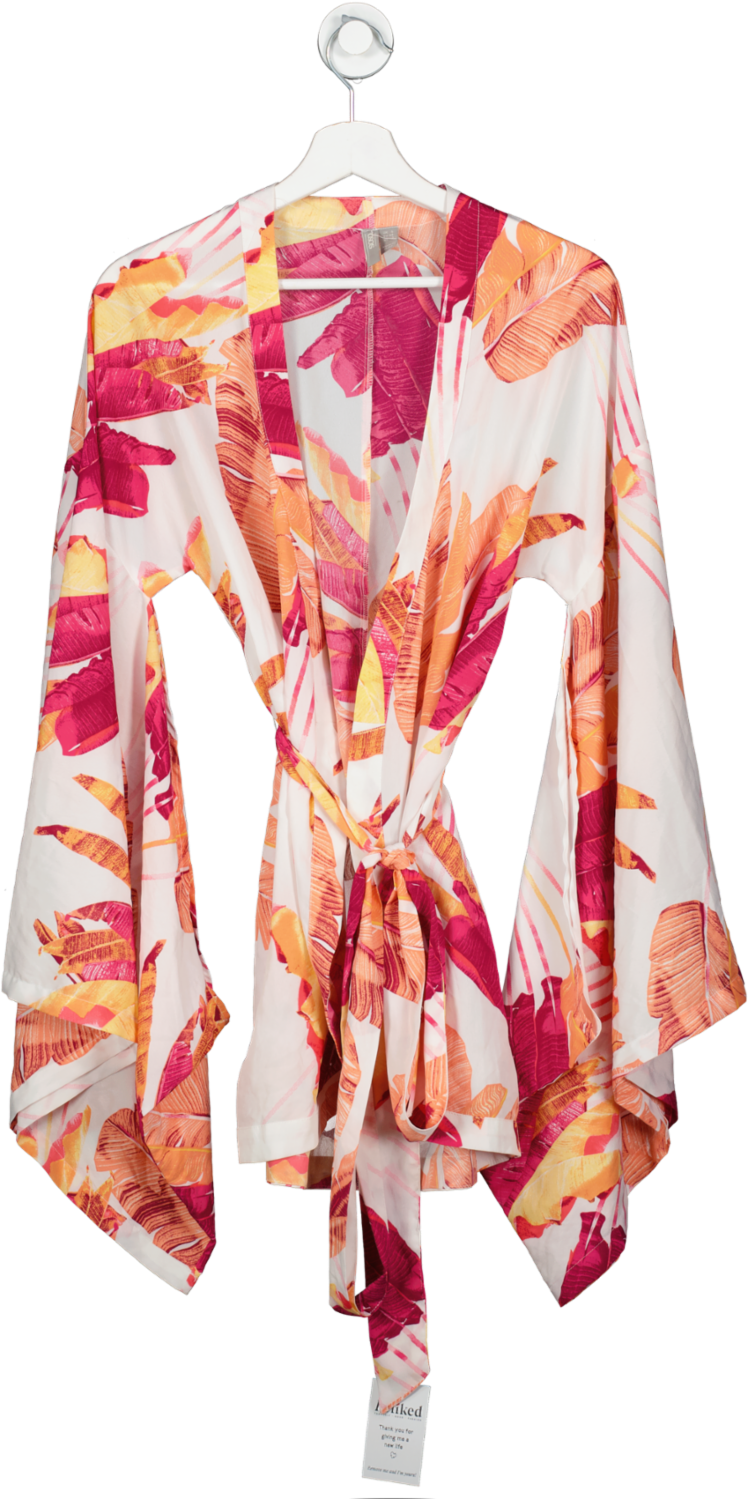 ASOS Pink Over Sized Sleeve Belted Short Kimono UK 6