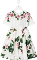 DOLCE & GABBANA White Rose Print Dress 3 Years