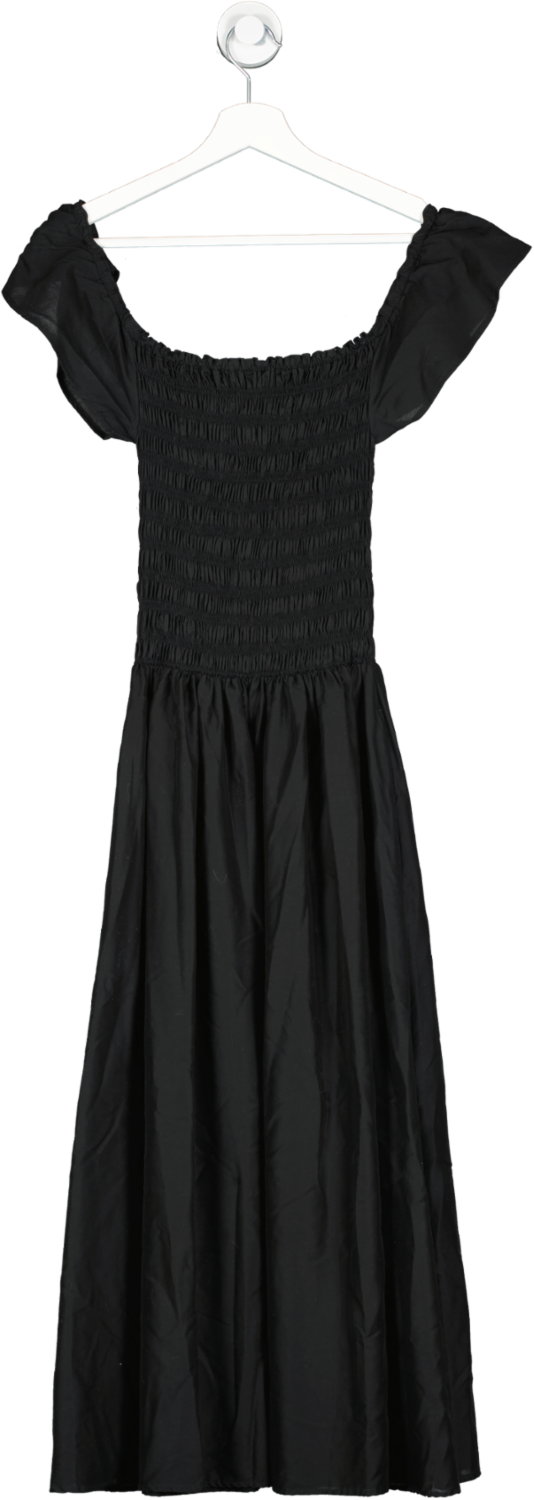 toteme smocked cocktail dress Toteme Smocked Tea-Length Dress