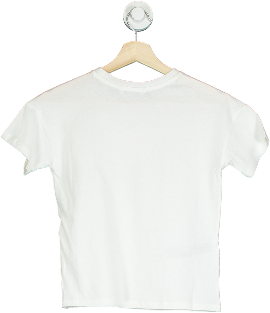 MANGO Cream Crystal Dachsund Embellished T Shirt 9 Years