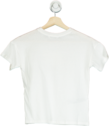 MANGO Cream Crystal Dachsund Embellished T Shirt 9 Years