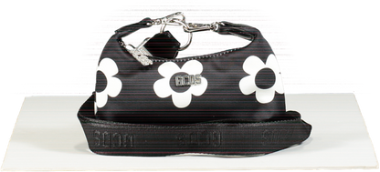 GCDS Black and White Daisy Banana mini neck bag