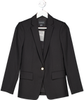 Club Monaco Black Single Breasted Wool Blend Blazer UK XS