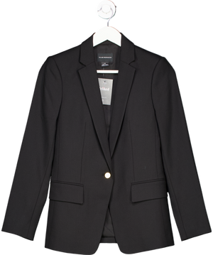 Club Monaco Black Single Breasted Wool Blend Blazer UK XS