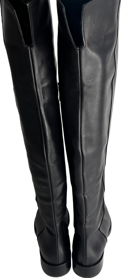 Daniel Giselle Black Leather Over The Knee Boots UK 5 EU 38 👠