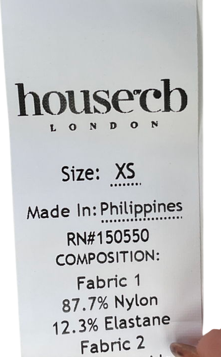 House of CB White Leala Ivory Floral Lace Trim Top UK XS