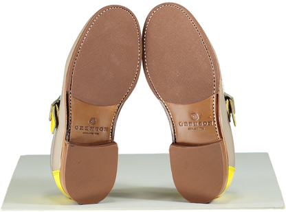 Grenson Tan and Yellow Mae Buckle Loafers EU 37 UK 4