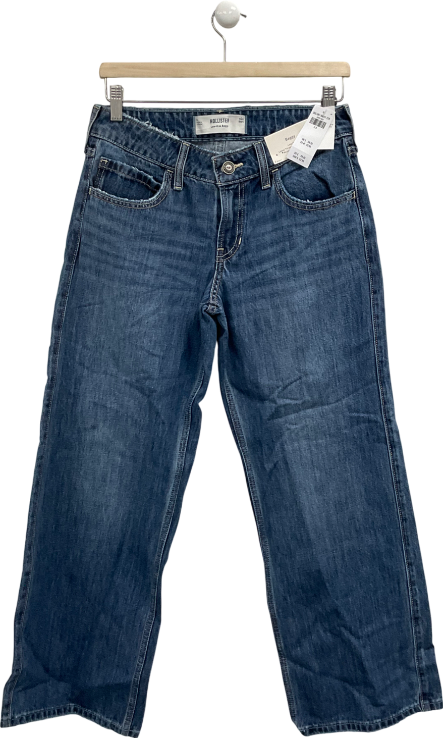 Hollister Blue Low Rise Baggy Jeans - Short Length W26