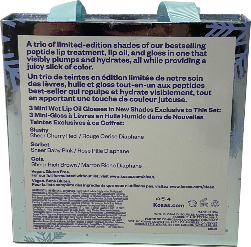 Kosas Holiday Wet Lip Jellies Trio Gloss 2mlx3