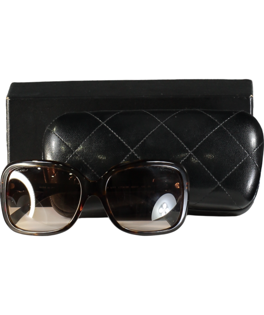 Chanel 5171 Tortoise / Black CC Bow Sunglasses In Case