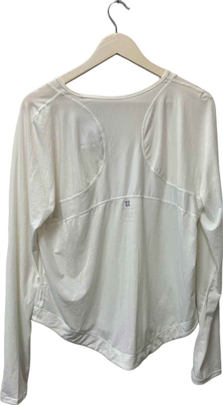 Sweaty Betty White Long Sleeve Top UK XL