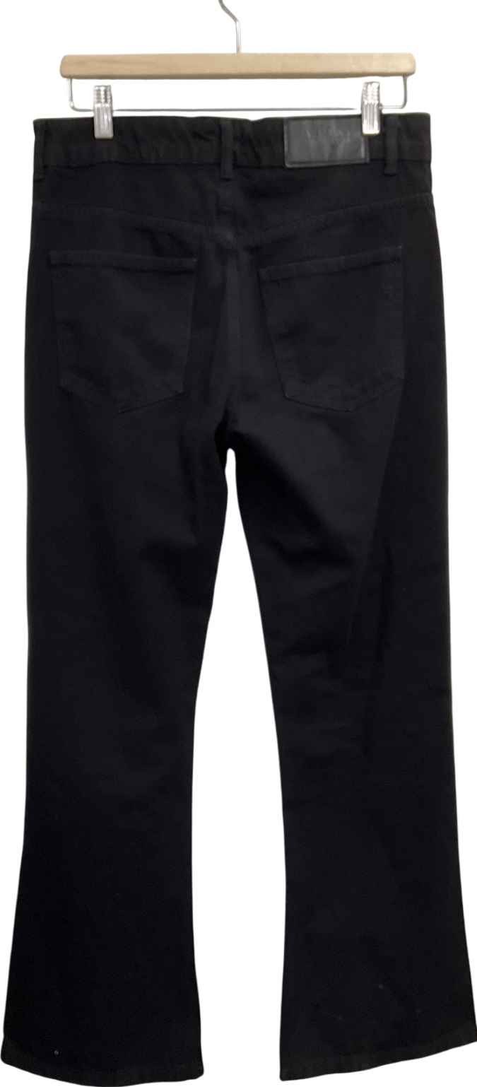 boohooMan Black Relaxed Rigid Flare Jean W30