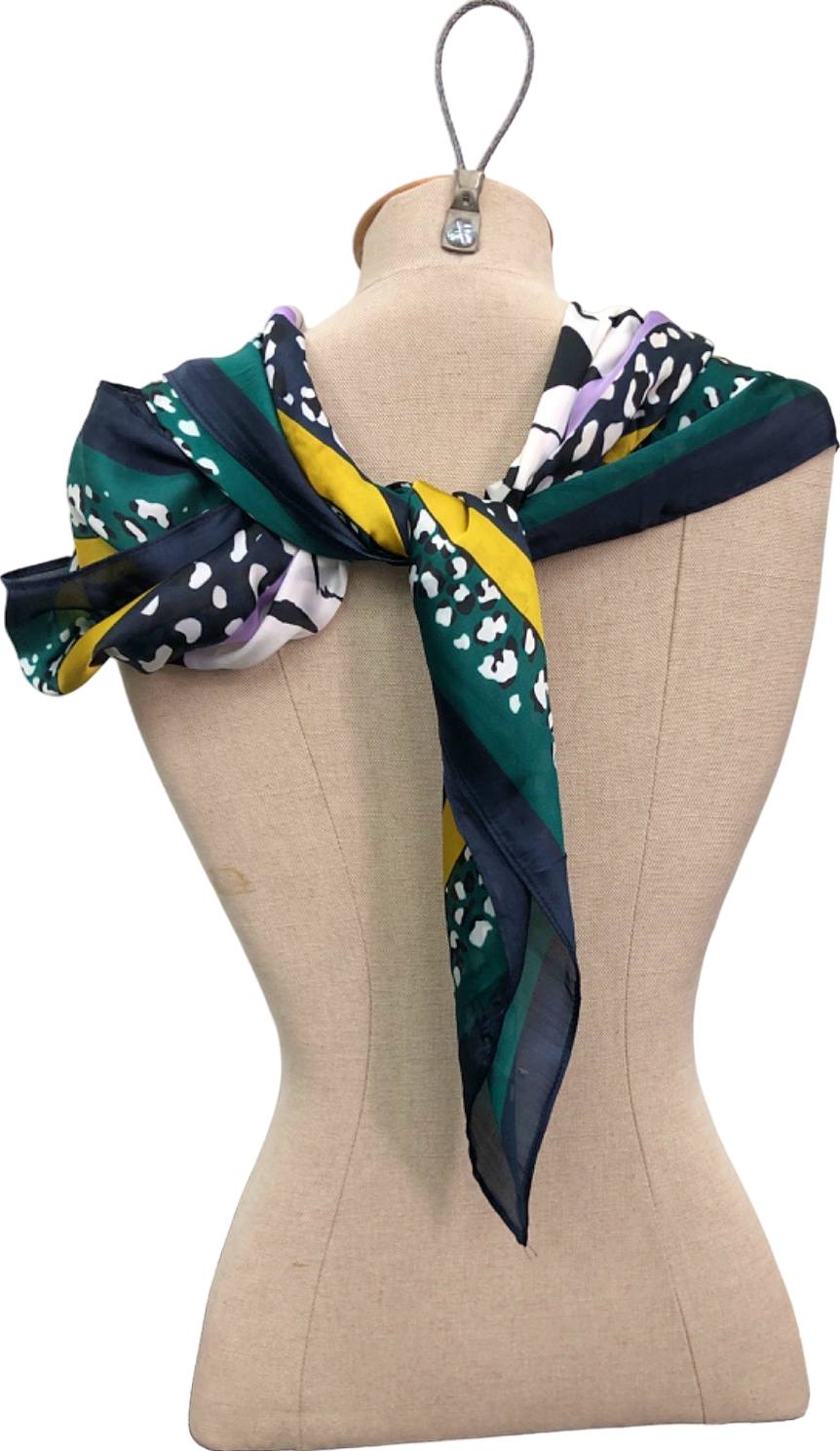 Multicolour Geometric and Zebra Print Scarf One Size