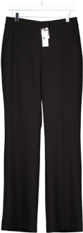 Karen Millen Black Compact Stretch Essential Straight Leg Tailored Trouser UK 10