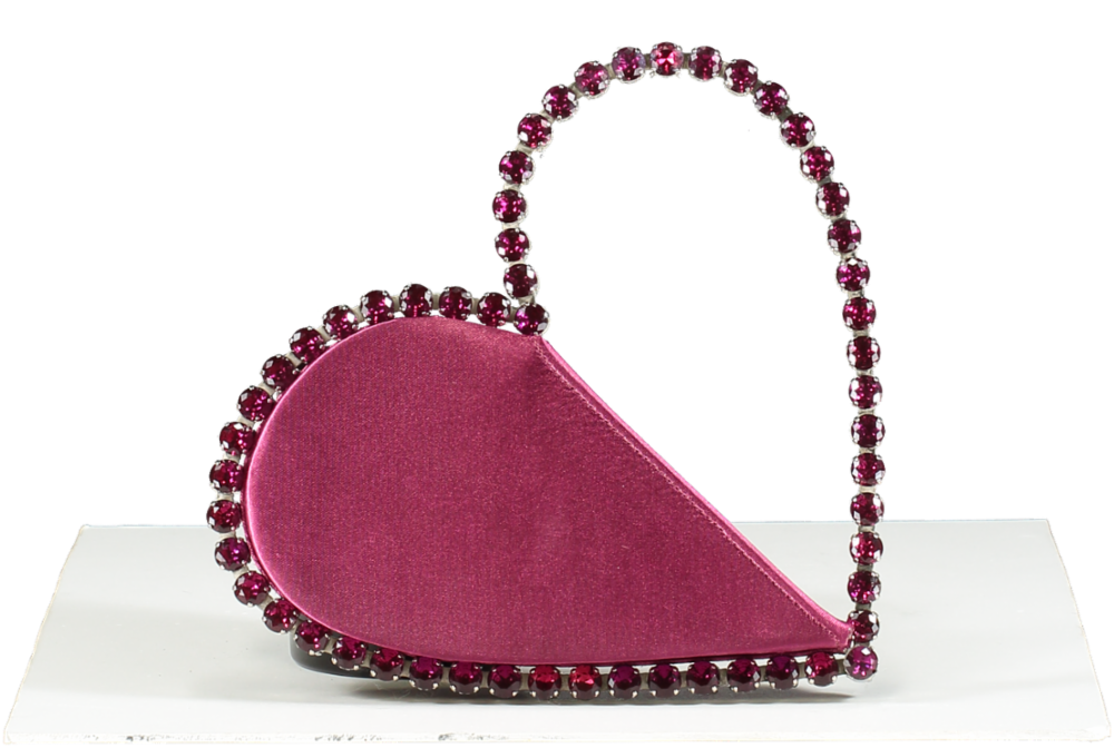 L'alingi Red Satin Love Top-handle Bag