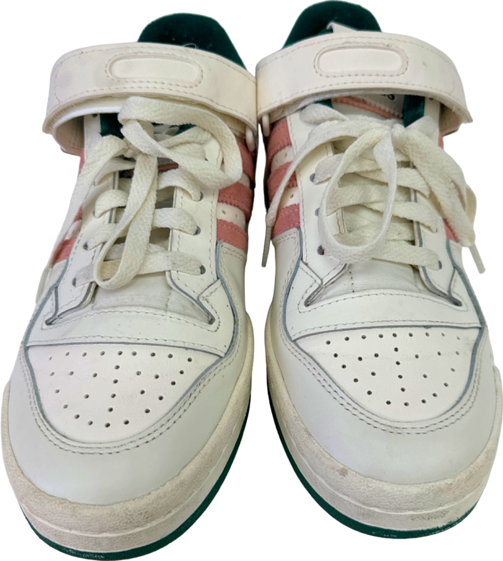 Adidas White/Pink Forum Low Trainers UK 6.5