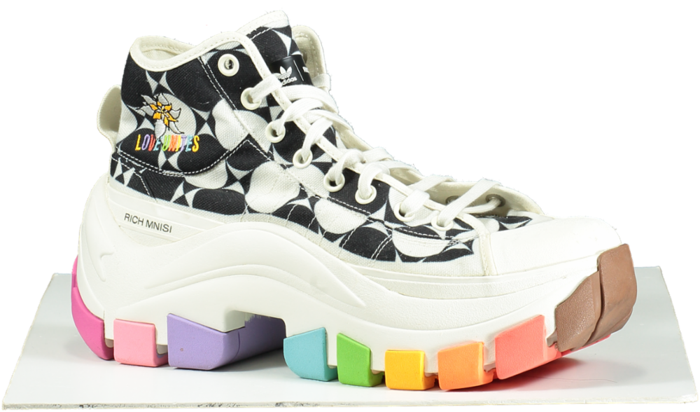 Adidas X Rich Mnisi Black/White Love Unites Trainers UK 9.5