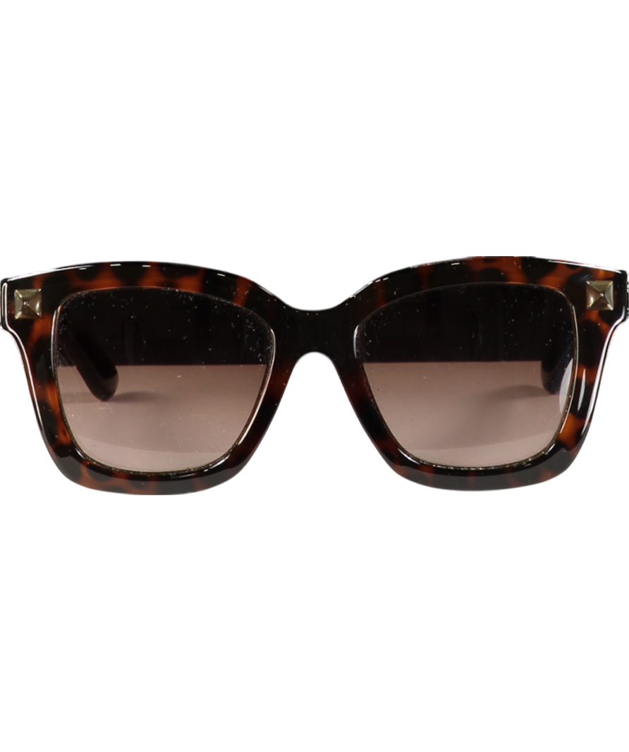 Valentino Garavani Brown  V699S Rockstud Blonde Havana Sunglasses In Case One Size