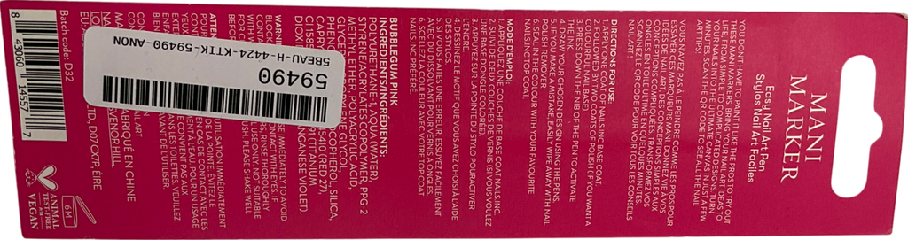 Nails Inc Shade Pink Mani Marker Pink 3ml