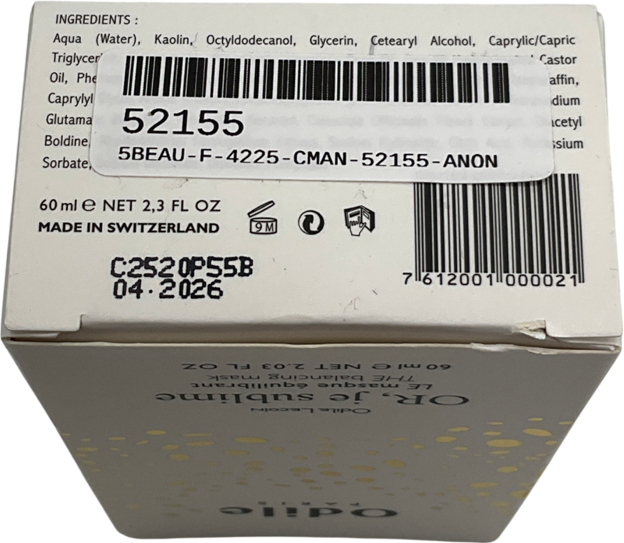 odile Or, Je Sublime - The Balancing Mask 60ml