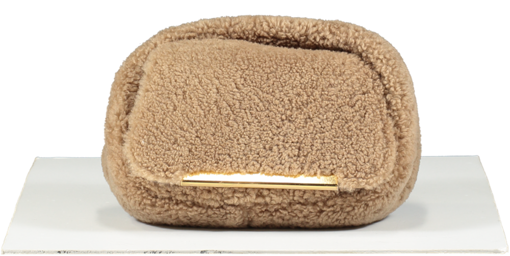Demellier London Beige Lisbon Shearling Mini Bag
