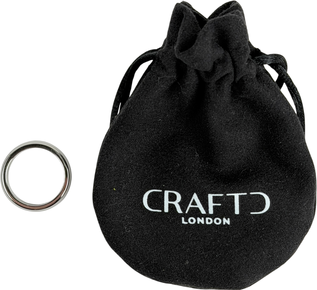CRAFTD LONDON Stainless Steel Round Band 5mm Ring SIZE Q
