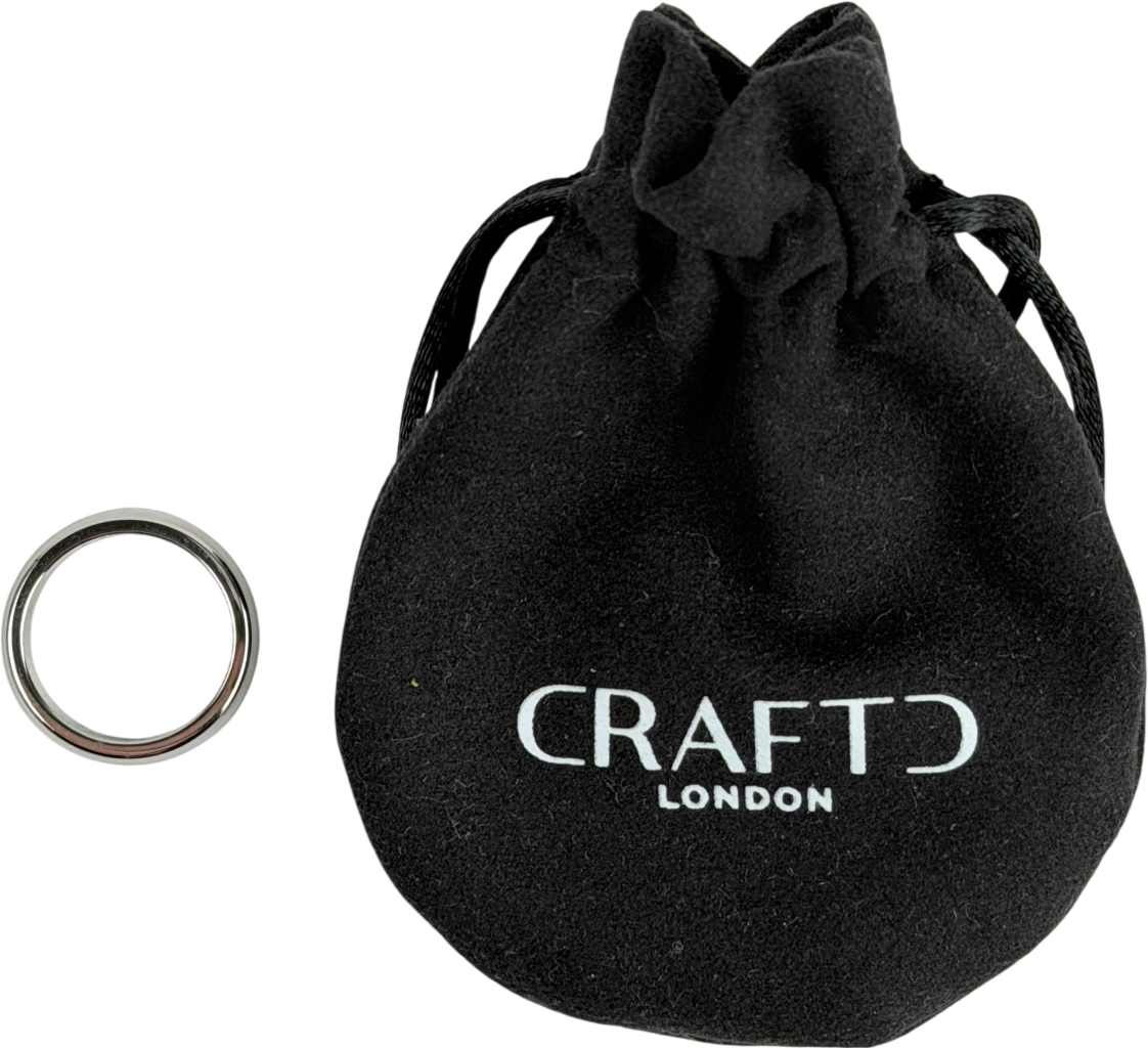 CRAFTD LONDON Stainless Steel Round Band 5mm Ring SIZE Q