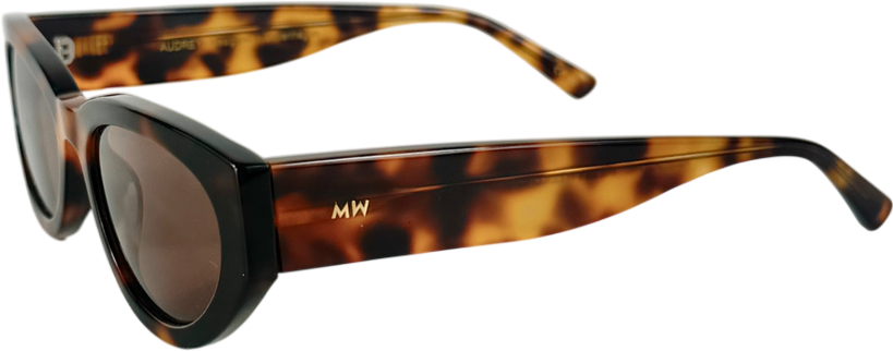 Messy  Weekends Brown Audrey Tortoise Orange Sunglasses