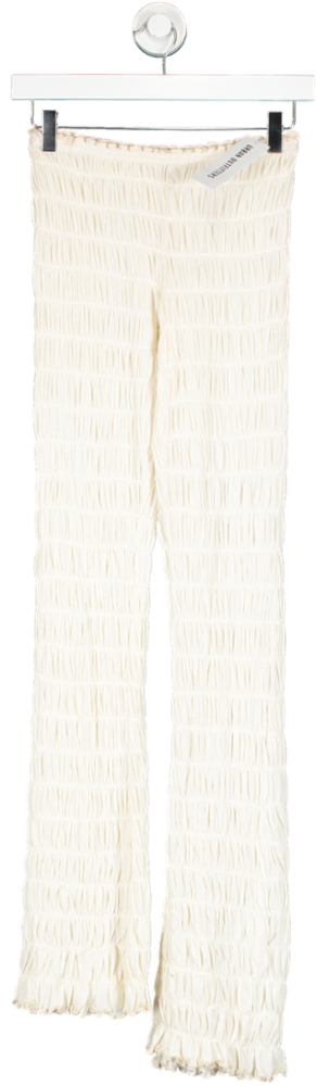 Urban Outfitters Cream Ruched Flared Pant UK S