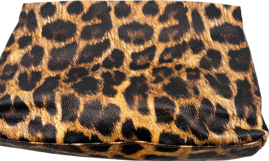 ASOS Black Leopard Print Clutch Bag One Size
