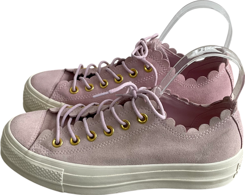 Converse Pink Scalloped Chuck Taylor Trainers UK 6 EU 39 👠
