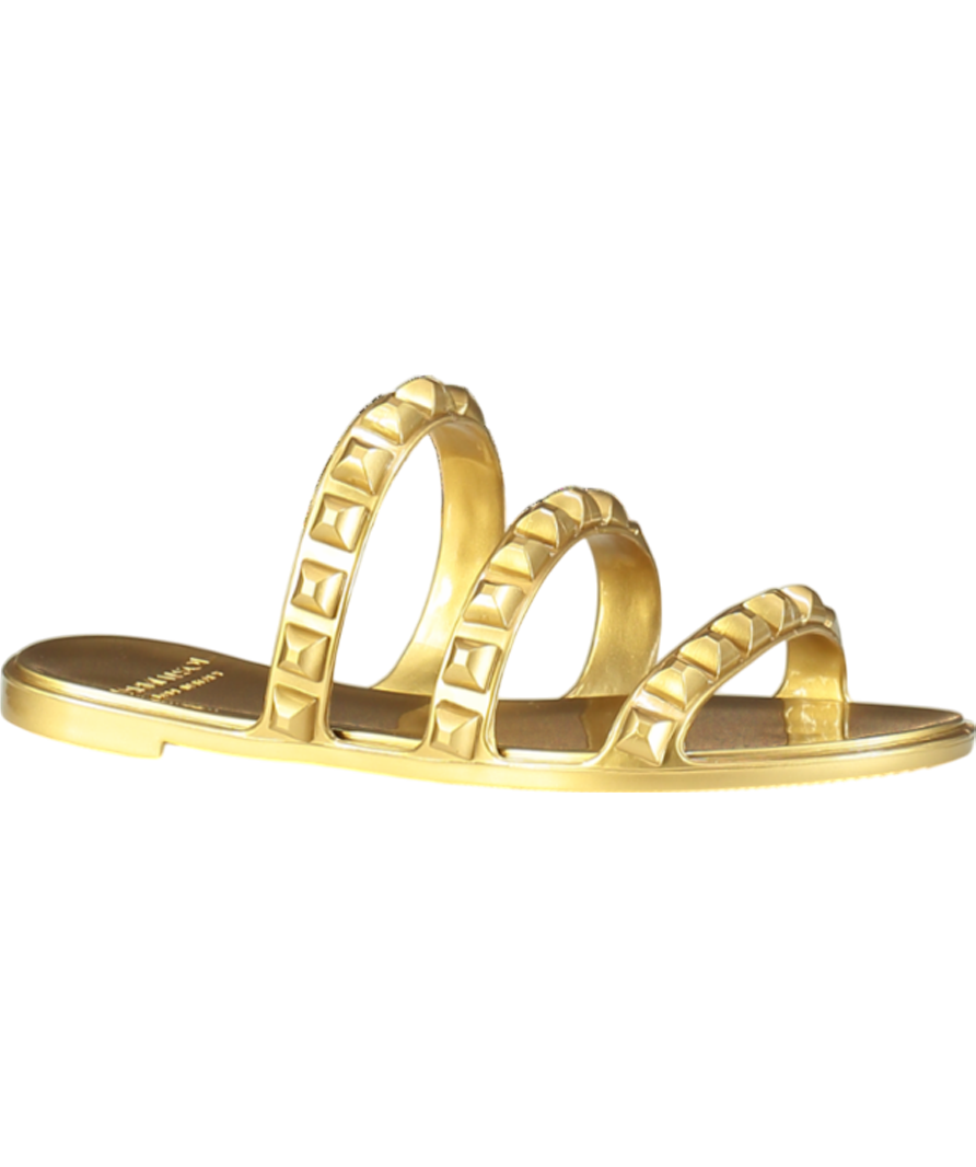 Carmen Sol Metallic Maria 3 Strap Flat Jelly Sandals UK 3 EU 36 👠