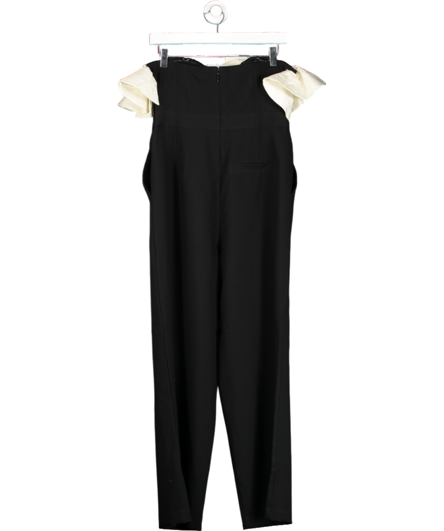 Very Black Bandeau Ruffle Mono Jumpsuit UK 12