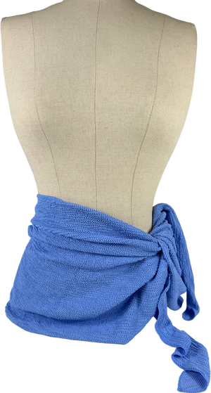 Monday Swimwear Blue St. Barth's Skirt - Azure Crinkle UK S