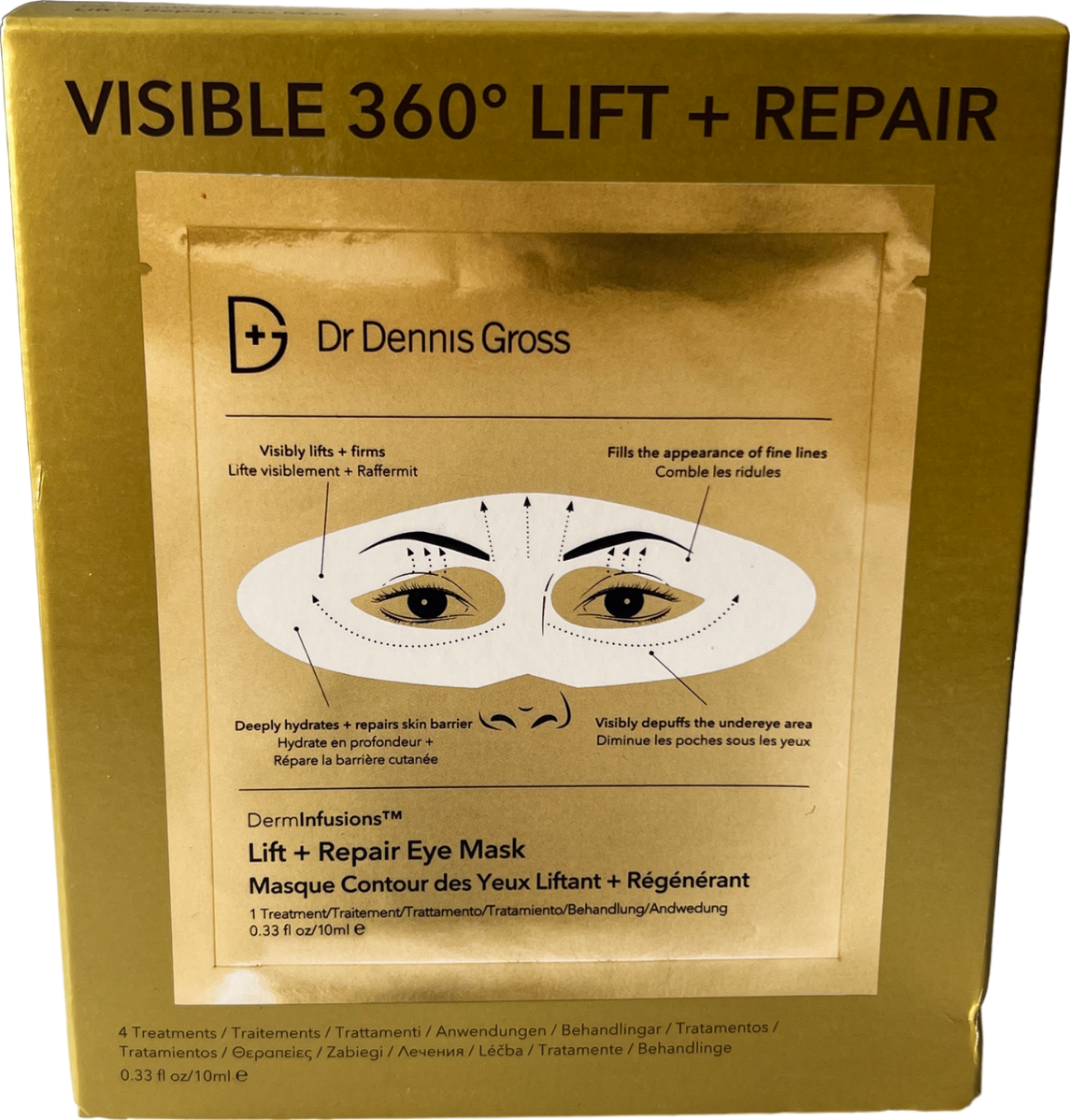 Dr Dennis Gross Derminfusions Lift + Repair Eye Mask 10ml 4 pack