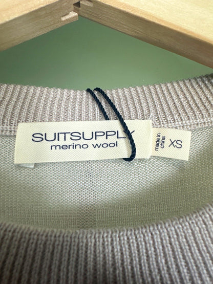 SuitSupply Beige Merino Wool Jumper UK XS