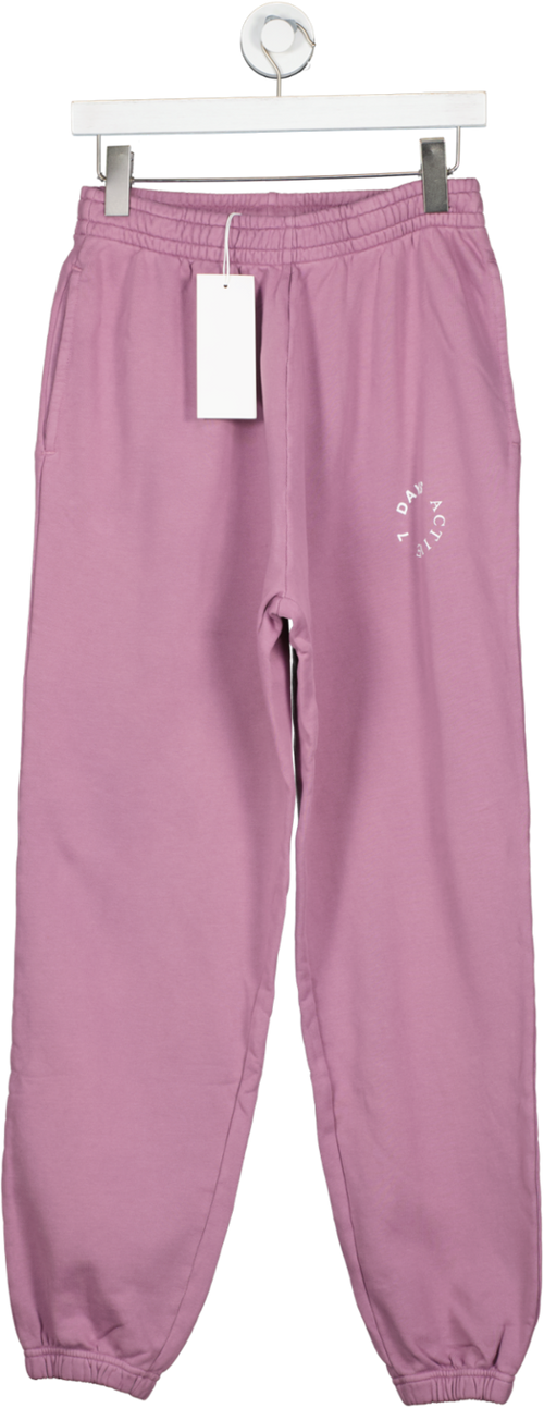 7 Days Active Dusty Lilac 100% Organic Soft Cotton Joggers UK M